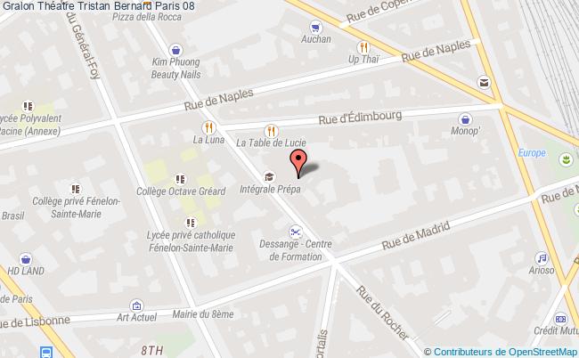 plan Théatre Tristan Bernard Paris 08 Paris 08