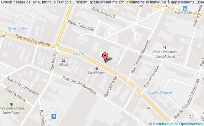 plan Tissage De Laine, Fabrique François Grémont, Actuellement Maison, Commerce Et Immeuble à Appartements Elbeuf Elbeuf