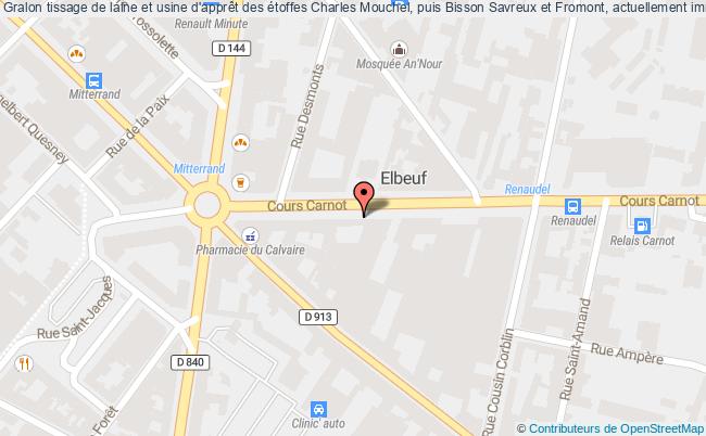 plan Tissage De Laine Et Usine D'apprêt Des étoffes Charles Mouchel, Puis Bisson Savreux Et Fromont, Actuellement Immeuble à Appartements Elbeuf Elbeuf