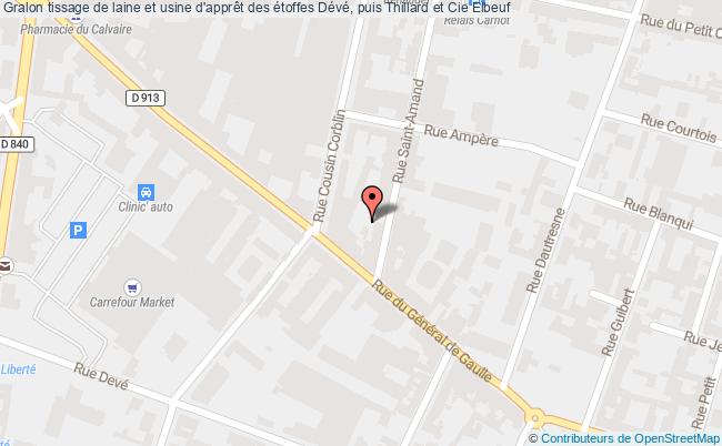 plan Tissage De Laine Et Usine D'apprêt Des étoffes Dévé, Puis Thillard Et Cie Elbeuf Elbeuf