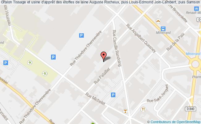 Tissage et usine d'apprêt des étoffes de laine Auguste Rocheux, puis Louis-Edmond Join-Lambert, puis Samson Lepesqueur, puis Gasse et Canthelou.