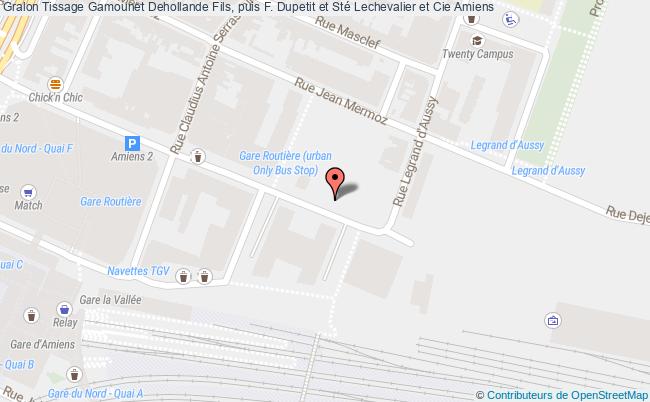 plan Tissage Gamounet Dehollande Fils, Puis F. Dupetit Et Sté Lechevalier Et Cie Amiens Amiens