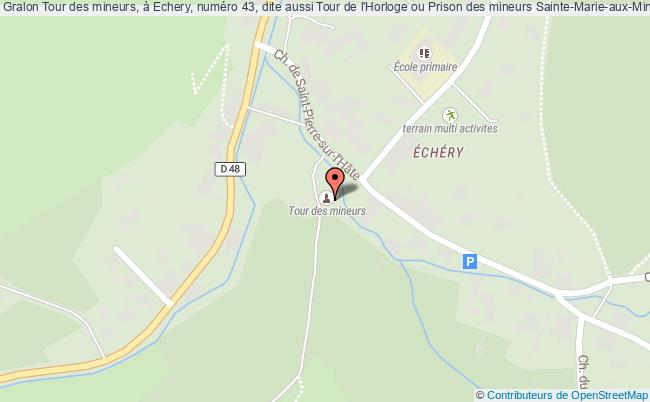 plan Tour Des Mineurs, à Echery, Numéro 43, Dite Aussi Tour De L'horloge Ou Prison Des Mineurs Sainte-marie-aux-mines Sainte-Marie-aux-Mines