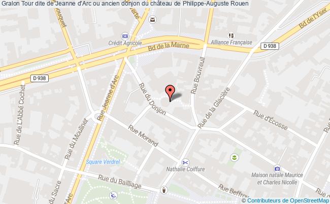 plan Tour Dite De Jeanne D'arc Ou Ancien Donjon Du Château De Philippe-auguste Rouen Rouen