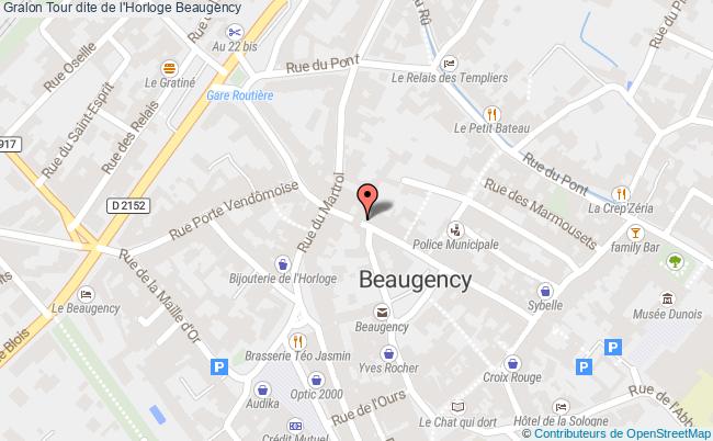 plan Tour Dite De L'horloge Beaugency Beaugency