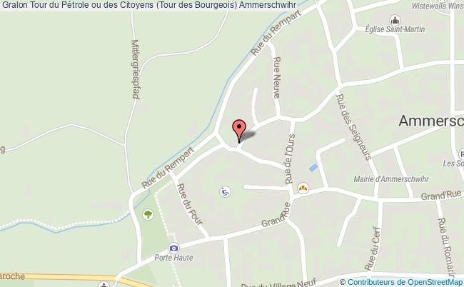 plan Tour Du Pétrole Ou Des Citoyens (tour Des Bourgeois) Ammerschwihr Ammerschwihr