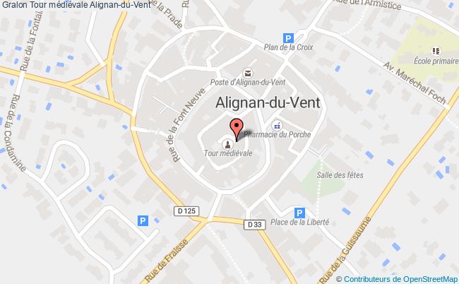 plan Tour Médiévale Alignan-du-vent Alignan-du-Vent