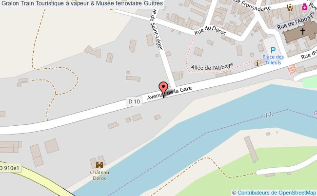 plan Train Touristique à Vapeur & Musée Ferroviaire Guitres Guitres