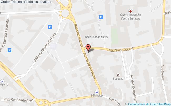 plan Tribunal D'instance Loudéac Loudéac