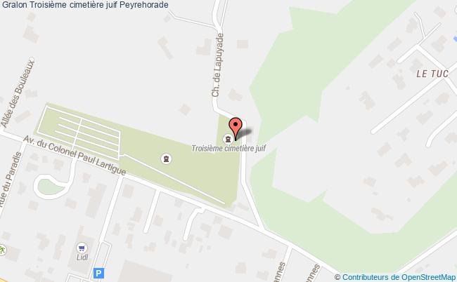 plan Troisième Cimetière Juif Peyrehorade Peyrehorade