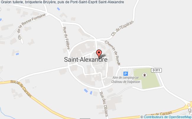 plan Tuilerie, Briqueterie Bruyère, Puis De Pont-saint-esprit Saint-alexandre Saint-Alexandre