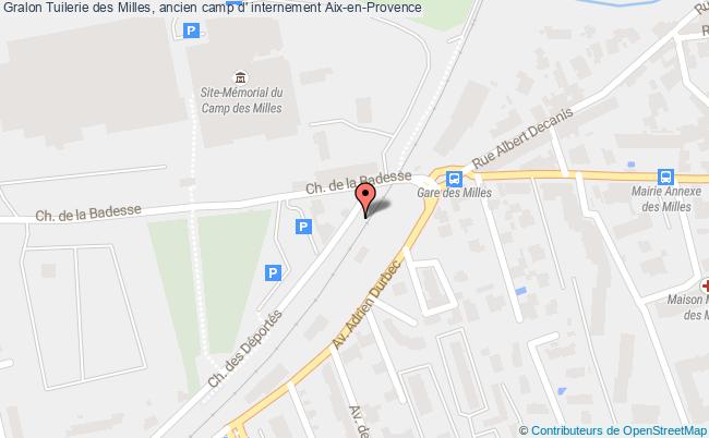 plan Tuilerie Des Milles, Ancien Camp D' Internement Aix-en-provence Aix-en-Provence