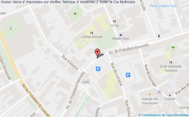 plan Usine D' Impression Sur étoffes, Fabrique D' Indiennes J. Hofer Et Cie Mulhouse Mulhouse