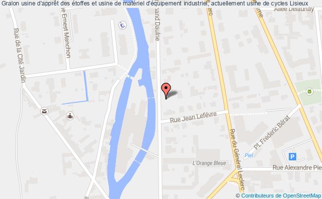 plan Usine D'apprêt Des étoffes Et Usine De Matériel D'équipement Industriel, Actuellement Usine De Cycles Lisieux Lisieux
