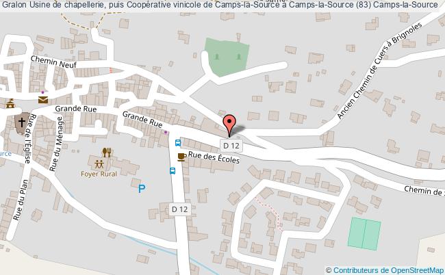 plan Usine De Chapellerie, Puis Coopérative Vinicole De Camps-la-source à Camps-la-source (83) Camps-la-source Camps-la-Source