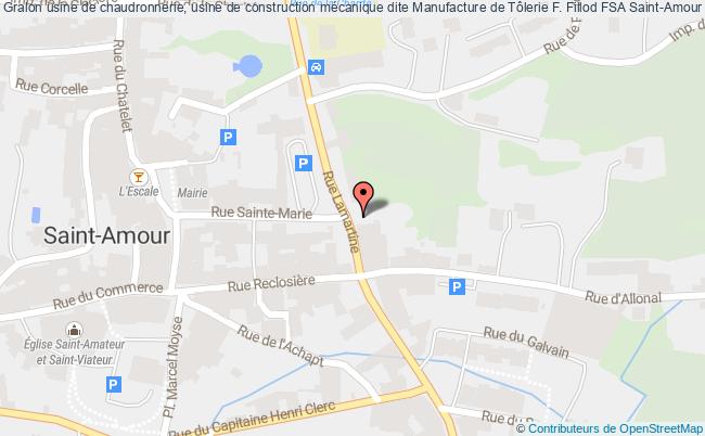 plan Usine De Chaudronnerie, Usine De Construction Mécanique Dite Manufacture De Tôlerie F. Fillod Fsa Saint-amour Saint-Amour