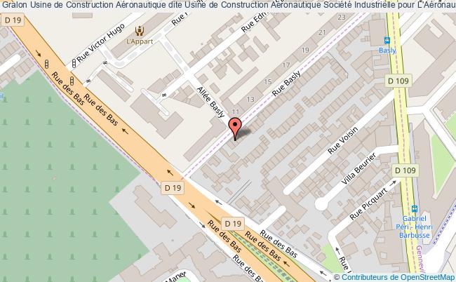 Usine de Construction Aéronautique dite Usine de Construction Aéronautique Société Industrielle pour L'Aéronautique, puis Air Equipement, actuellement Lucas à Asnières-sur-Seine (92)