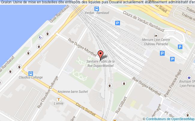 plan Usine De Mise En Bouteilles Dite Entrepôts Des Liquides Puis Douane Actuellement établissement Administratif D'entreprise De La Sncf Lyon 2e Arrondissement Lyon 2e arrondissement