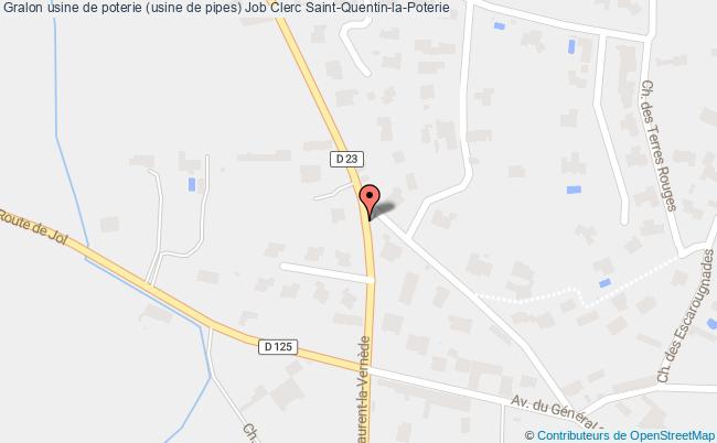 plan Usine De Poterie (usine De Pipes) Job Clerc Saint-quentin-la-poterie Saint-Quentin-la-Poterie