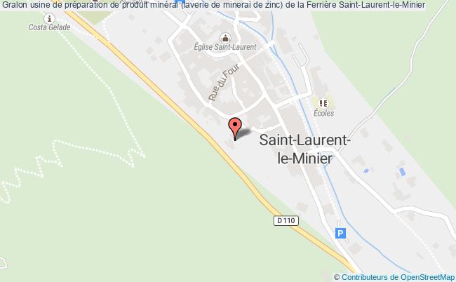 plan Usine De Préparation De Produit Minéral (laverie De Minerai De Zinc) De La Ferrière Saint-laurent-le-minier Saint-Laurent-le-Minier