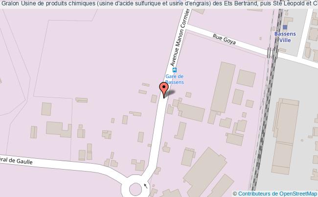 Usine de produits chimiques (usine d'acide sulfurique et usine d'engrais) des Ets Bertrand, puis Sté Léopold et Cie. à Bassens (33)