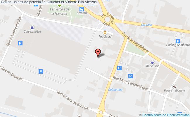plan Usines De Porcelaine Gaucher Et Vincent-blin Vierzon Vierzon