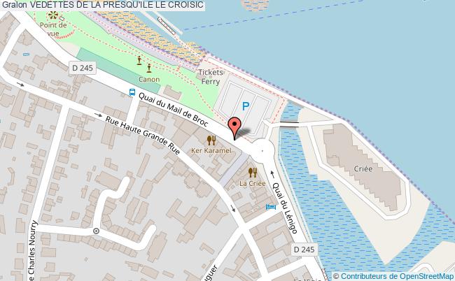 plan Vedettes De La Presqu'ile Le Croisic LE CROISIC
