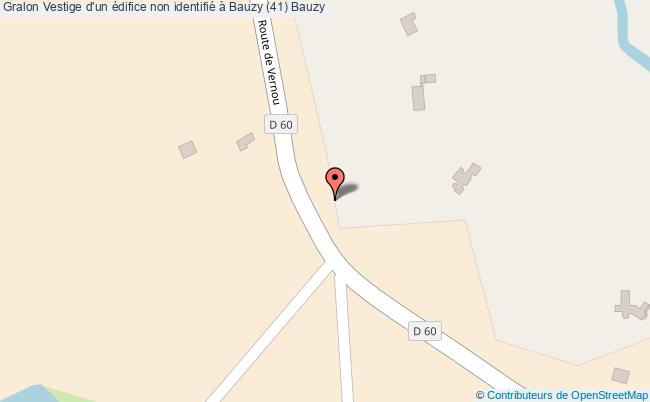 plan Vestige D'un édifice Non Identifié à Bauzy (41) Bauzy Bauzy