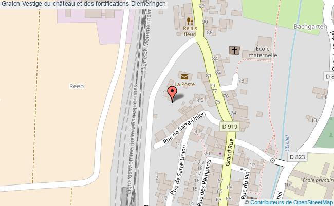 plan Vestige Du Château Et Des Fortifications Diemeringen Diemeringen