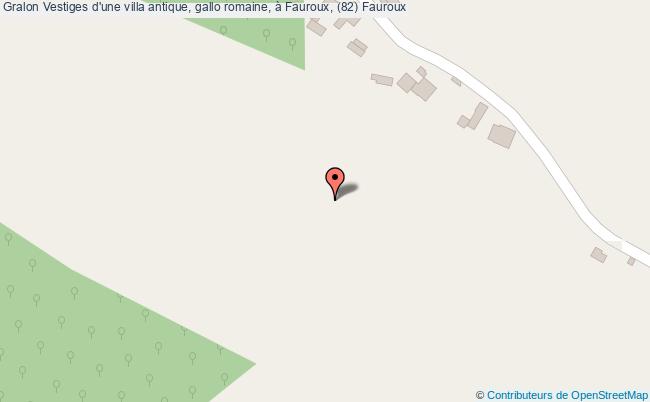 plan Vestiges D'une Villa Antique, Gallo Romaine, à Fauroux, (82) Fauroux Fauroux