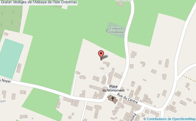plan Vestiges De L'abbaye De L'isle Ordonnac Ordonnac