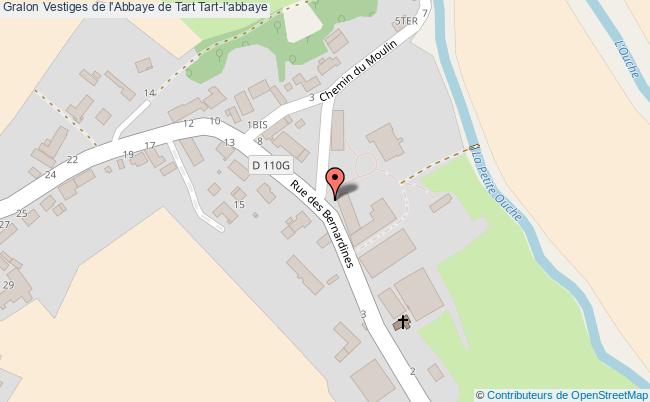 plan Vestiges De L'abbaye De Tart Tart-l'abbaye Tart-l'abbaye