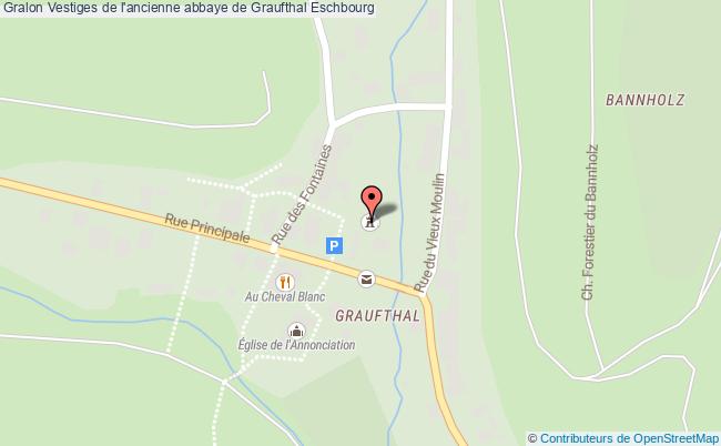 Vestiges de l'ancienne abbaye de Graufthal