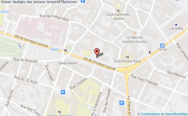 plan Vestiges Des Anciens Remparts Narbonne Narbonne