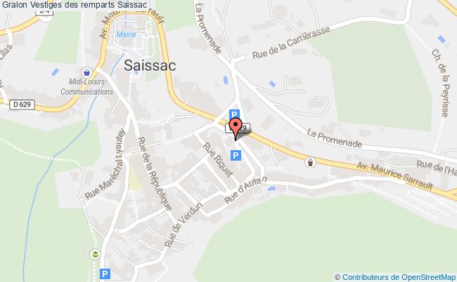 Vestiges des remparts Saissac tourisme