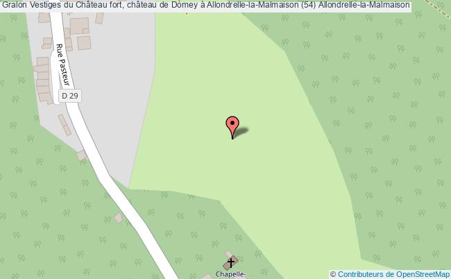 Vestiges du Château fort, château de Domey à Allondrelle-la-Malmaison (54)