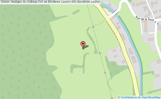 plan Vestiges Du Château Fort De Bordères Louron (65) Bordères-louron Bordères-Louron