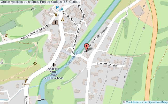 plan Vestiges Du Château Fort De Cadéac (65) Cadéac Cadéac