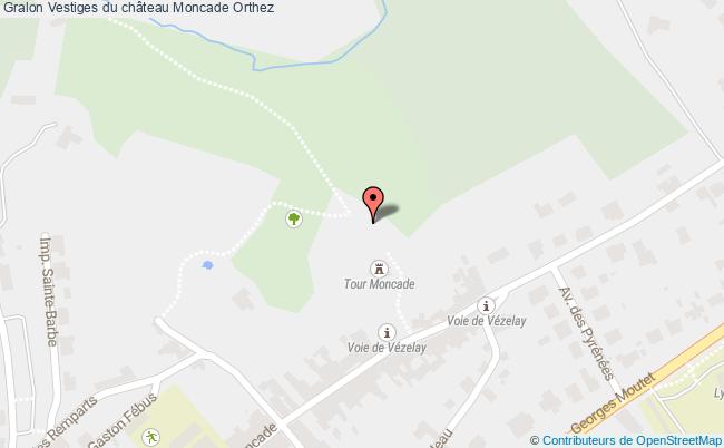 plan Vestiges Du Château Moncade Orthez Orthez