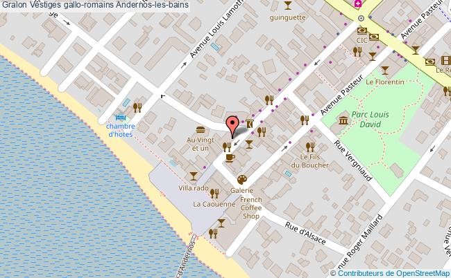 plan Vestiges Gallo-romains Andernos-les-bains Andernos-les-bains