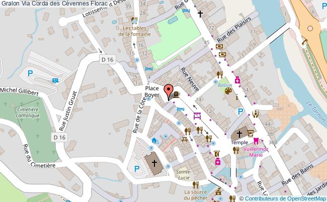 plan Via Corda Des Cévennes Florac Florac