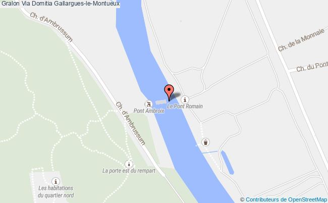 plan Via Domitia Gallargues-le-montueux Gallargues-le-Montueux