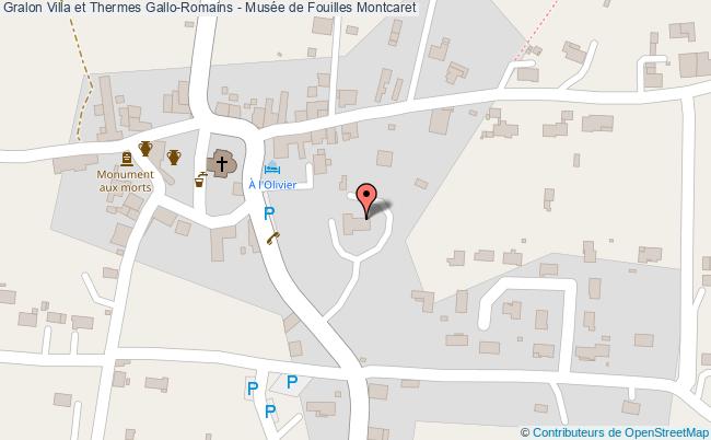 plan Villa Et Thermes Gallo-romains - Musée De Fouilles Montcaret Montcaret