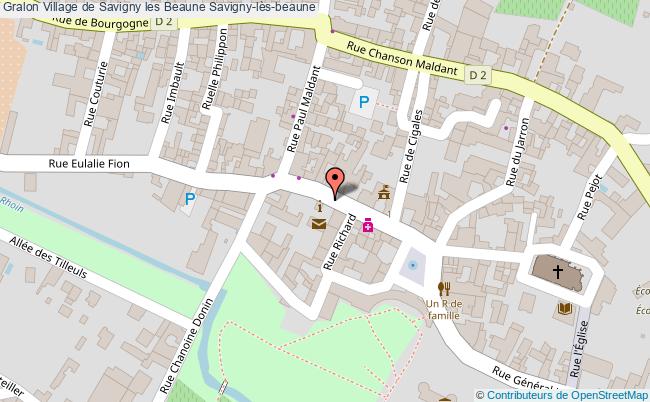 plan Village De Savigny Les Beaune Savigny-lès-beaune Savigny-lès-beaune