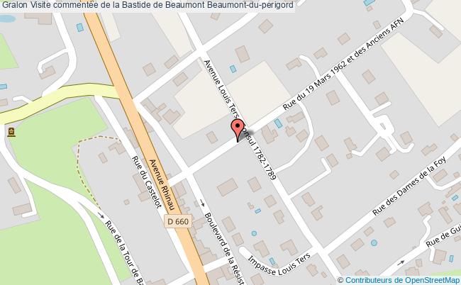 plan Visite Commentée De La Bastide De Beaumont Beaumont-du-perigord Beaumont-du-perigord