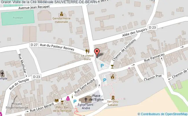 plan Visite De La Cité Médiévale Sauveterre-de-bearn SAUVETERRE-DE-BEARN