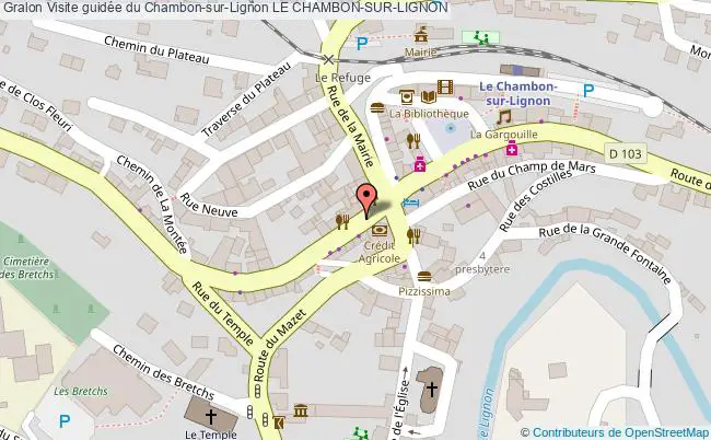 plan Visite Guidée Du Chambon-sur-lignon Le Chambon-sur-lignon LE CHAMBON-SUR-LIGNON
