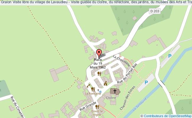 plan Visite Libre Du Village De Lavaudieu - Visite Guidée Du Cloître, Du Réfectoire, Des Jardins, Du Musées Des Arts Et Traditions Populaires Lavaudieu LAVAUDIEU