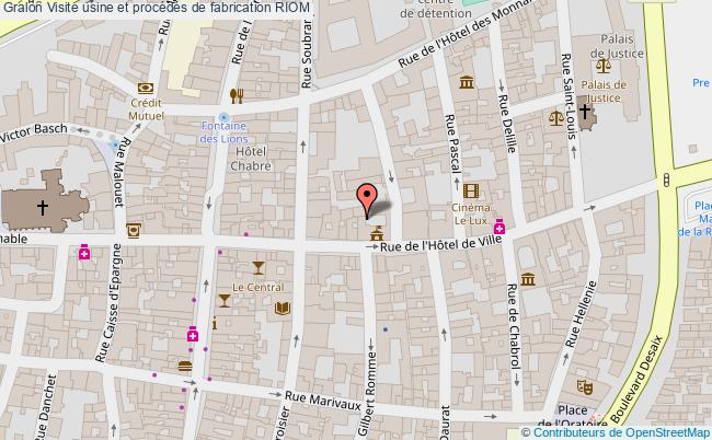 plan Visite Usine Et Procédés De Fabrication Riom RIOM