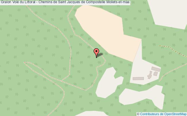 plan Voie Du Littoral - Chemins De Saint Jacques De Compostelle Moliets-et-maa Moliets-et-maa